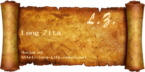 Leng Zita névjegykártya