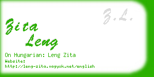 zita leng business card